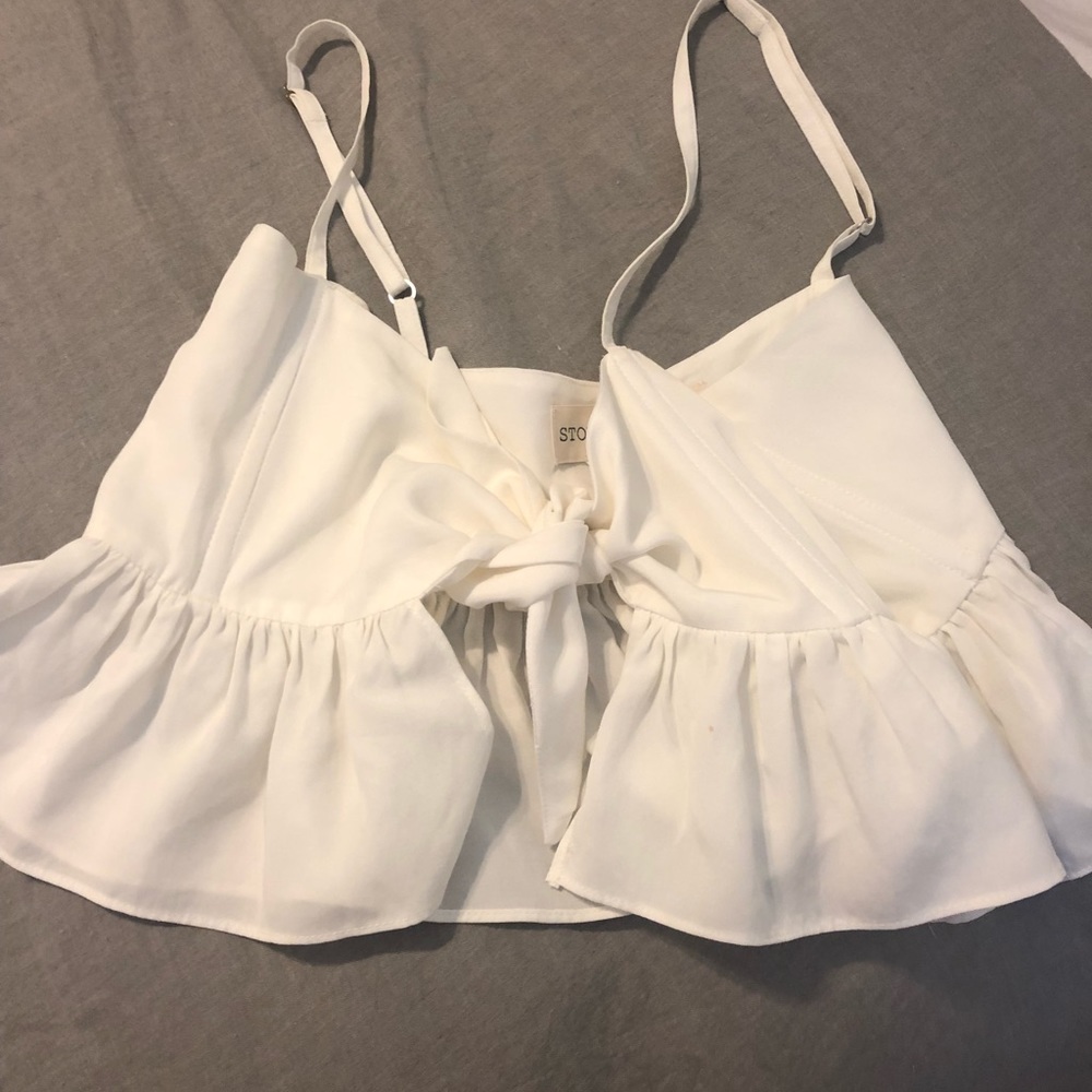 Stone cold fox Tie front Crop size 2